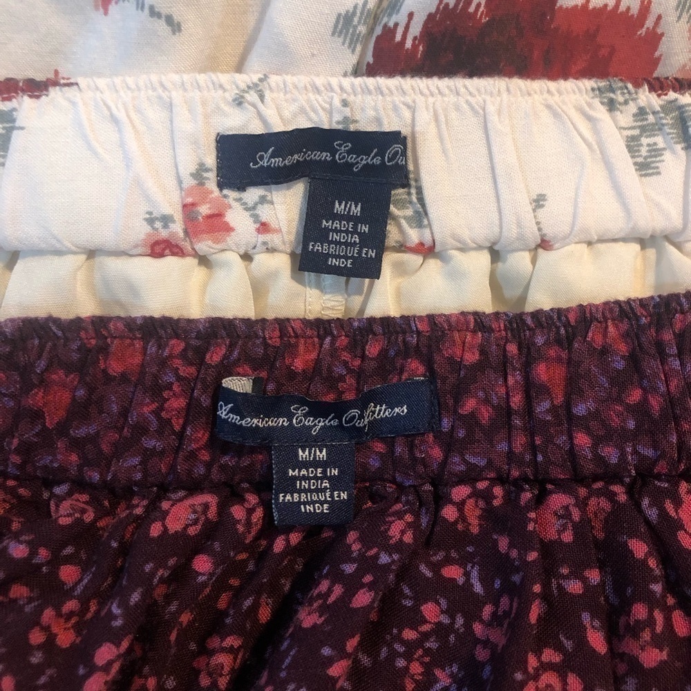AMERICAN Eagle Bundle of 2 Spring and Summer Floral Mini Skirts EUC Medium - Picture 7 of 9